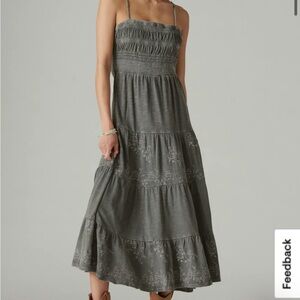 Lucky brand embroidered beach maxi dress